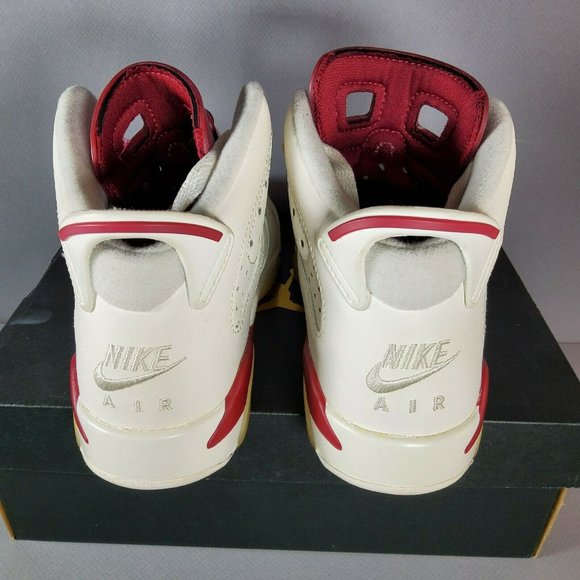 Nike Air Jordan 6 Retro OG GS Off-White Maroon Size 4Y 836342-115 Cream 2015 - Picture 6 of 8